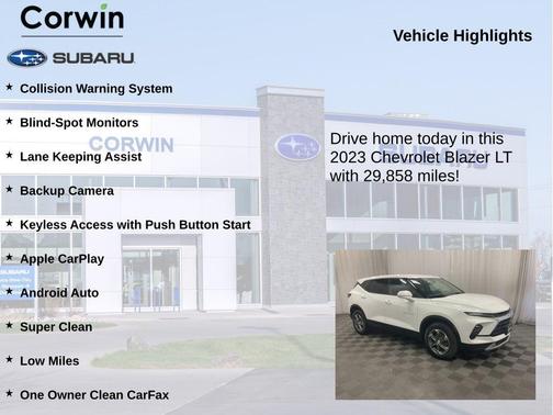 Summit White 2023 Chevrolet Blazer 2LT