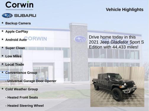 Black Clearcoat 2021 Jeep Gladiator Sport
