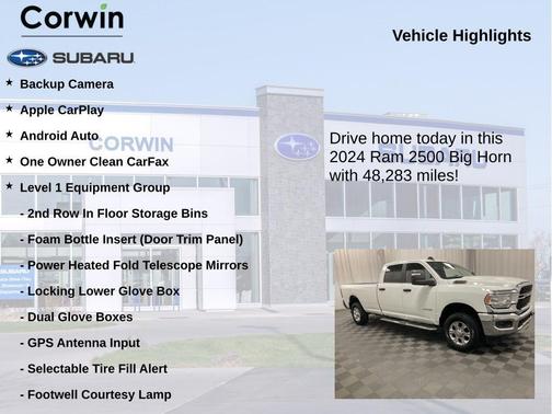 Bright White Clearcoat 2024 RAM 2500 Big Horn