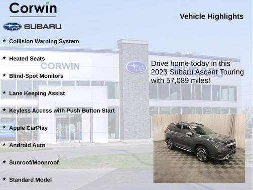 Magnetite Gray Metallic 2023 Subaru Ascent Touring 7-Passenger
