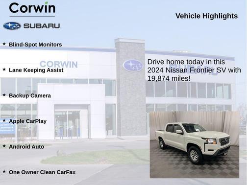 Glacier White 2024 Nissan Frontier SV