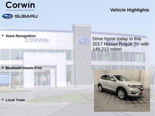 Brilliant Silver 2017 Nissan Rogue SV