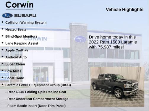 Diamond Black 2022 RAM 1500 Laramie