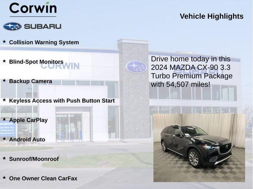 Jet Black Mica 2024 Mazda CX-90 3.3 Turbo Premium