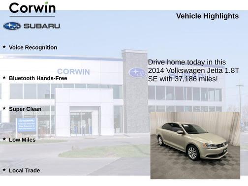 Moonrock Silver Metallic 2014 Volkswagen Jetta SE