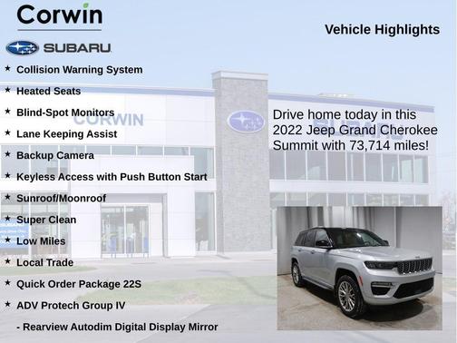 Silver Zynith 2022 Jeep Grand Cherokee Summit