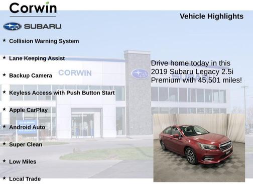 2019 Subaru Legacy 2.5i Premium