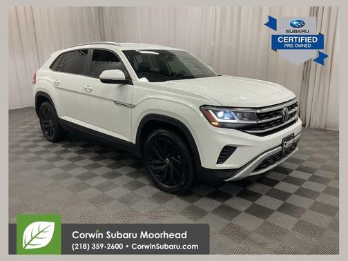 Pure White 2022 Volkswagen Atlas Cross Sport 2.0T SE w/Technology