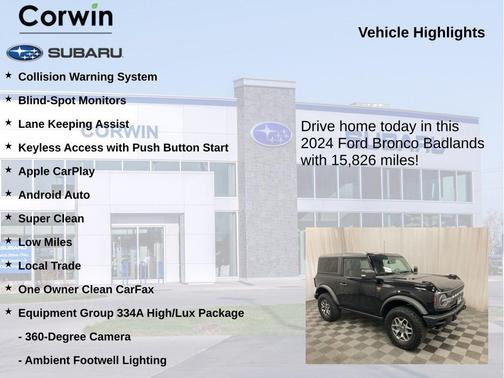 Shadow Black 2024 Ford Bronco Badlands