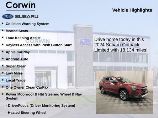 Crimson Red Pearl 2024 Subaru Outback Limited