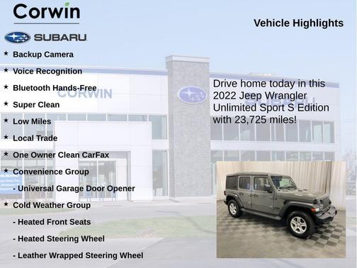 Sting Gray Clearcoat 2022 Jeep Wrangler Unlimited Sport