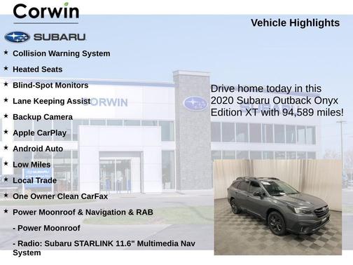 Magnetite Gray Metallic 2020 Subaru Outback Onyx Edition XT