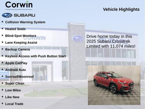 Lithium Red Pearl 2025 Subaru Crosstrek Limited