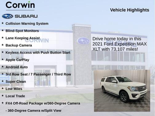 Star White 2021 Ford Expedition Max XLT