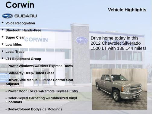 Graystone Metallic 2012 Chevrolet Silverado 1500 LT