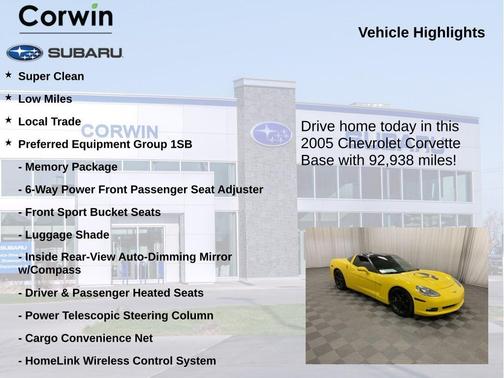 Velocity Yellow 2005 Chevrolet Corvette