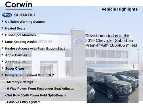 Black 2019 Chevrolet Suburban Premier