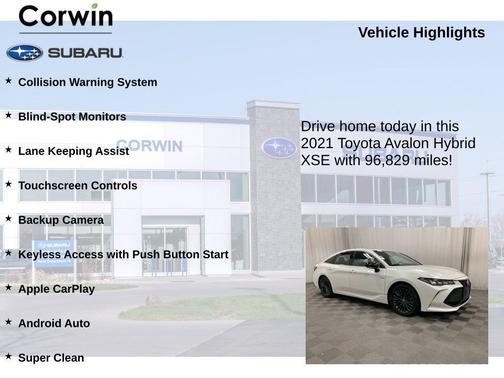 2021 Toyota Avalon Hybrid XSE