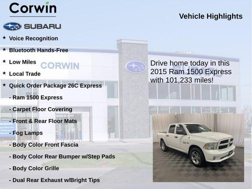 Bright White Clearcoat 2015 RAM 1500 Tradesman/Express