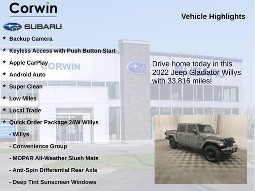 Sting Gray Clearcoat 2022 Jeep Gladiator Sport