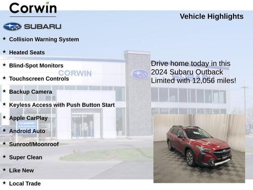 Crimson Red Pearl 2024 Subaru Outback Limited