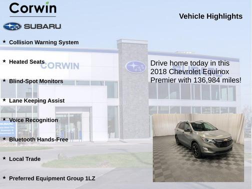 Pepperdust Metallic 2018 Chevrolet Equinox Premier w/1LZ