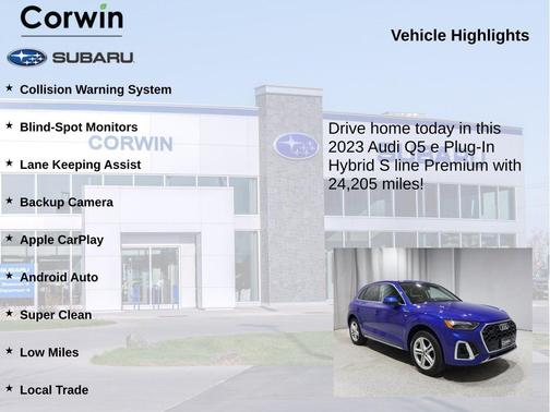 Ultra Blue Metallic 2023 Audi Q5 e 55 S line quattro Premium