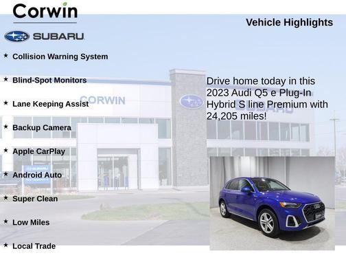 Ultra Blue Metallic 2023 Audi Q5 e 55 S line quattro Premium