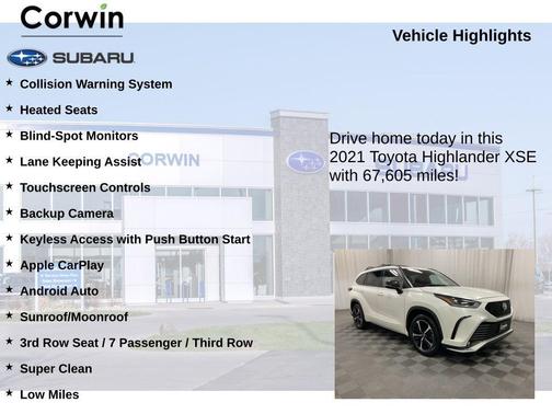 2021 Toyota Highlander XSE