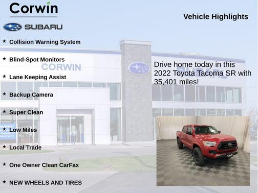 Barcelona Red Metallic 2022 Toyota Tacoma SR