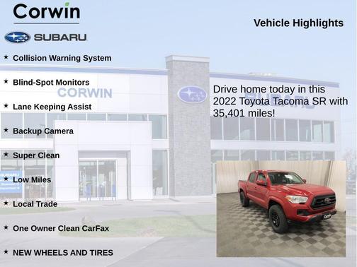 Barcelona Red Metallic 2022 Toyota Tacoma SR