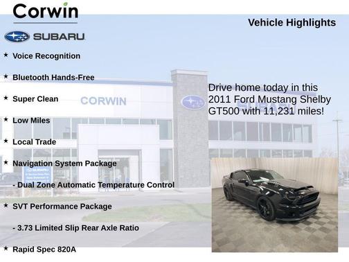 2011 Ford Shelby GT500 Base