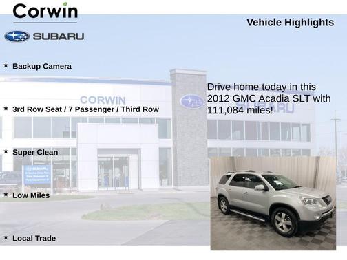 2012 GMC Acadia SLT-1