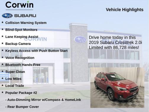 Venetian Red Pearl 2019 Subaru Crosstrek 2.0i Limited