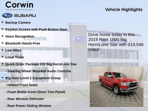 Flame Red Clearcoat 2019 RAM 1500 Big Horn