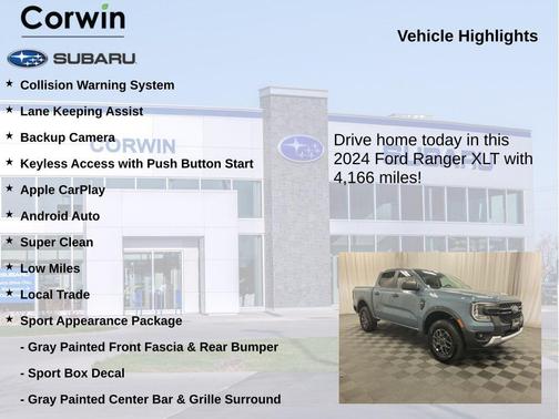 Azure Gray Metallic 2024 Ford Ranger XLT