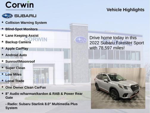 Ice Silver Metallic 2022 Subaru Forester Sport