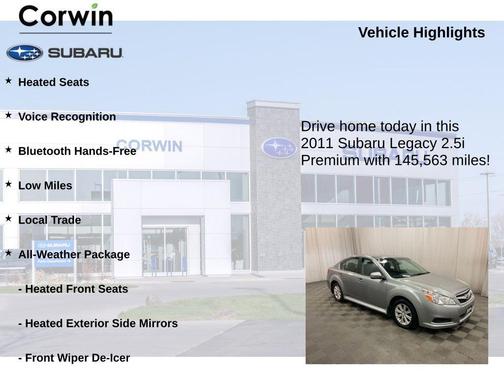 2011 Subaru Legacy 2.5i