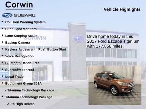 Canyon Ridge Metallic 2017 Ford Escape Titanium