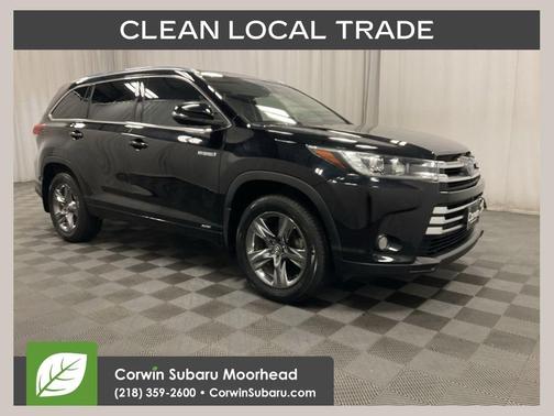 Midnight Black Metallic 2018 Toyota Highlander Hybrid Limited Platinum