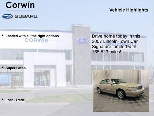 Light French Silk Clearcoat Metallic 2007 Lincoln Town Car Signature Limited