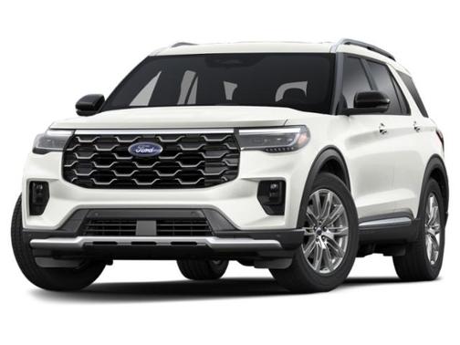 Star White Metallic Tri-Coat 2025 Ford Explorer Platinum