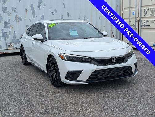 Platinum White Pearl 2023 Honda Civic Sport Touring