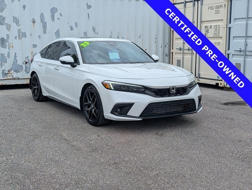 Platinum White Pearl 2023 Honda Civic Sport Touring