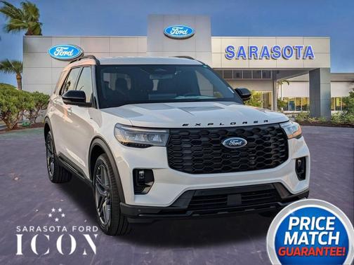 STAR WHITE MET TRI-COAT 2026 Ford Explorer ST-Line