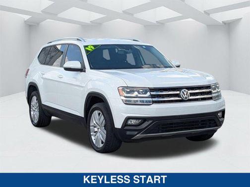 Pure White 2019 Volkswagen Atlas 3.6L SE w/Technology