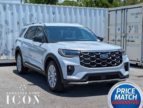 Space White Metallic 2026 Ford Explorer Platinum