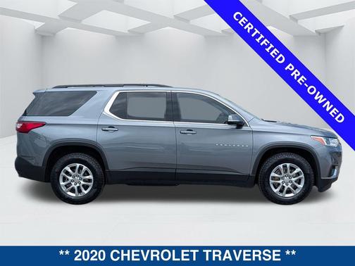 Satin Steel Metallic 2020 Chevrolet Traverse LT Cloth