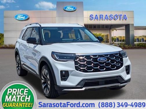 STAR WHITE MET TRI-COAT 2026 Ford Explorer Platinum