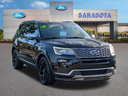 SHADOW BLACK 2018 Ford Explorer Platinum
